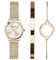 Sekonda Ladies 28mm Gift Set Watch, Rose Gold Case & Stainless Steel Mesh Bracelet with Silver Dial 49007