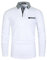 VHUQGVU Mens Stylish Polo Cotton Long Sleeve Contrasting Color Regular Top Golf Shirt,White,L