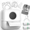kazazoo Mini Thermal Printer Bluetooth label printer machine Portable Inkless sticker printer for Study, Notes, Pictures, Photos, Journals, Compatible with Phone & Tablet(With 2 Roll Paper)