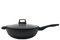 Avilia Padella Wok Antiaderente per Induzione 32 cm con Coperchio e Presina in Silicone - Perfetta per Cucina Asiatica e Frittura ad Immersione - Idea Regalo Chef Elegante e Funzionale