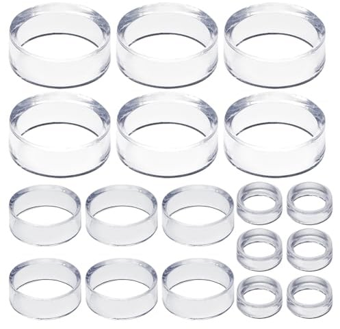 GORGECRAFT 3 Größen 18 Stück Ständer Kugelhalter Klarer Ring Ball Kugelständer Acryl Rund Display Sockel Staffelei Für Golfball Tennis Murmeln Sammlungen Ball Baseball Eier Klein Mittel Groß