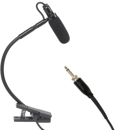 Amagogo Microfono per strumento Clip a condensatore Microfono flessibile per sassofono Microfono a collo di cigno per strumenti fiato Sax, L3