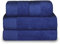 MERCURY TEXTIL- Juego de 2 Toallas de Baño y 2 Toallas de Manos, 100% Algodón de 500gsm. Suaves, Resistentes y Absorbentes. (Azul Marino)
