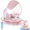 Lamtoq Flotador para Bebé, Flotador Bebe con Sombrilla SPF50+, Flotador Bebe Inflable con Cola de Apoyo Inferior Flotadores de Piscina para Bebés con Asiento Seguridad y Bomba para Bebé 8-24 Meses