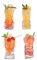 HOUSN Tiki-Becher-Set,4 Stück Tiki-Gläser für Cocktails tropischen Keramikbechern Hawaii Tiki Party Kreative Cocktail Glas Bar Drinkware Premium Tropical Exotic Barware,Clear