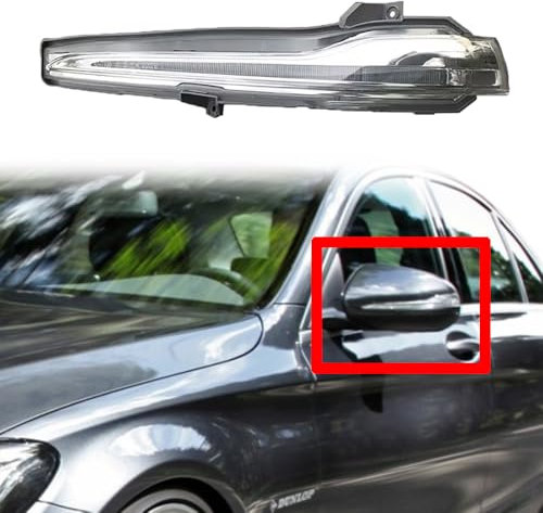 Auto Seitenansicht Rückspiegel Signal Licht Für Benz W205 W213 W222 X205 X253, Außenspiegel Blinker Seitenblinker Blinker Auto Teile A0999064601/A0999060701,Left