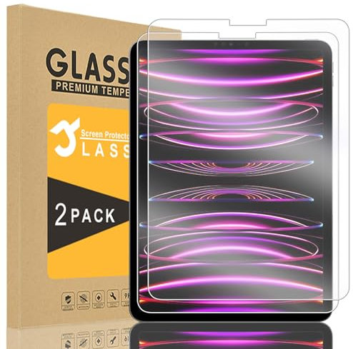 2 Stück Panzer Schutz Glas Für iPad Air 6 11 M2 (2024), kompletter Schutz, Shatter-Resistant, HD Clear Displayschutz Schutzfolie, 9H Härte Displayschutz Kompatibel mit Hülle, Für iPad Air 6