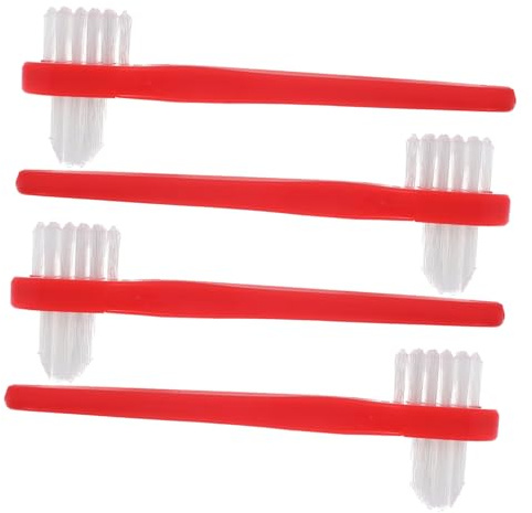 CANIGHT 4stücke Reinigungsbürsten Für Prothesen Doppelseitige Zahnbürsten Für Effektive Pflege Von Zahnprothesen Und Tragbar Und Handlich Für Tägliche Mundhygiene