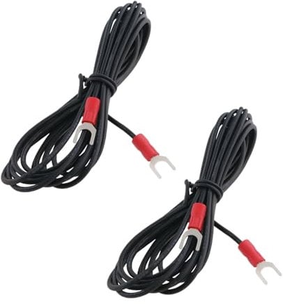 Be In Your Mind 2 Stück Erdungskabel für Plattenspieler 2 M HiFi-Erdungskabel mit 18 AWG-Kabel Und 5 Mm U-Typ-Anschlüssen für Plattenspieler mit Magnetischer Tonabnehmerkartusche