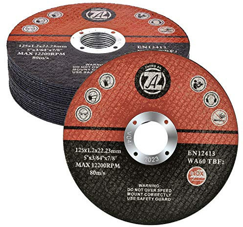 Trennscheiben 125mmx1,2mmx22,23mm für Winkelschleifer, | INOX | Flexscheiben Professionell für Stahl/Edelstahl, 20 Stück