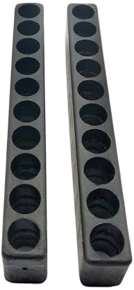 2x 10 Loch Kunststoff Bithalter schwarz leer Aufnahme Organizer Sechskant 1/4HEX Bit Aufbewahrung für Standardbits