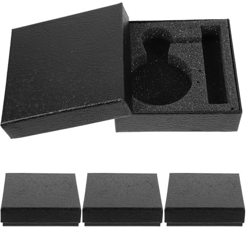PACKOVE Cubo in Tessuto Scatole Di Immagazzinaggio Custodia Per Gli Occhiali Borsa Per Orologi Supporto Per Orologio In Piedi Cestini Tecnologia Parà Black