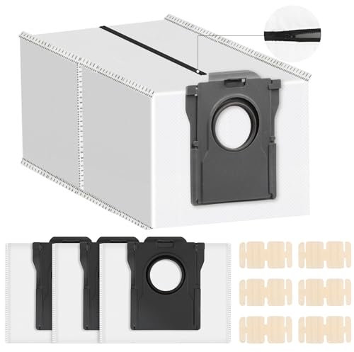 4 Stück Wiederverwendbar Staubbeutel Zubehör für Dreame X50 Ultra Complete / X40 Ultra Complete / L10s Ultra Gen 2 / L10s Ultra / D10 Plus Gen 2 / Mova E30 Ultra Saugroboter Ersatzteile 6 Duftblocks