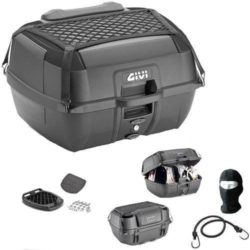 KOMPATIBEL MIT Moto Guzzi California 1064 Aluminium MONOLOCK-TOPCASE + Platte + Netz + RÜCKENLEHNE GIVI FÜR 2 Integral- ODER JETHELME 45LT FÜR MOTORRÄDER-Roller MIT GEPÄCKTRÄGER ODER HALTERUNGEN