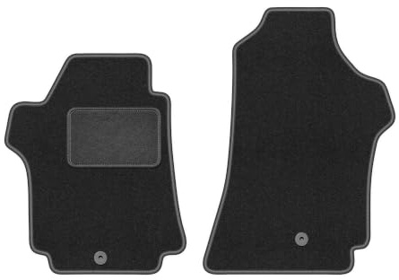 Velours-Fußmatten passend für Hyundai H1 II 2007-2021, Graphit, LUX | passend für Van; Velours-Teppich (Polypropylen), ca. 6,5 mm; rutschfest, runde Befestigungen (Typ AV)