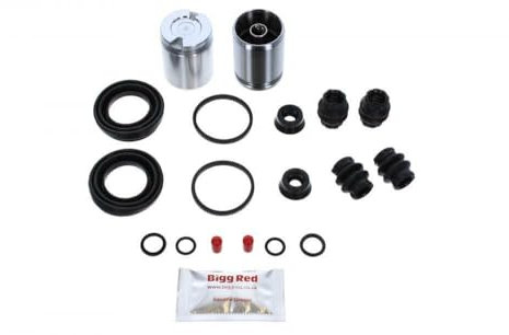 Bigg Red - Rear Brake Caliper Rebuild Repair Kit + Loaded Pistons - Compatible with Vauxhall Insignia