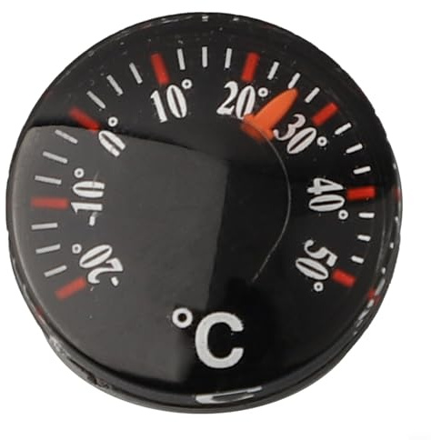 Präzisions-Wand-Thermometer mit Skalenscheibe für Innen- und Außenbereiche – Garten, Gewächshaus, Küche, Büro – Kunststoffgehäuse, Genauigkeit ±3 °C(20mm)