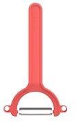 Mepal - Edelstahl-Sparschäler Chef it - Sicheres und Effizientes Schälen - Scharfe Edelstahlklinge - Spülmaschinengeeignet - Küchenutensilien - 17 cm - Coral