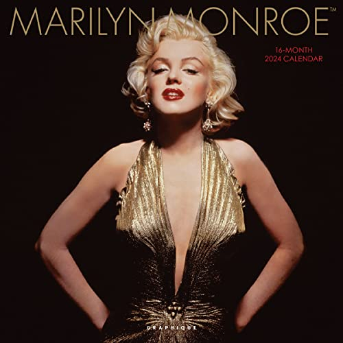 Graphique Marilyn Monroe Wandkalender 2024, 30,5 x 30,5 cm, dickes Papier, Organizer für Zuhause und Büro, großes Monatsraster, 3 Sprachen und markierte Feiertage, 4-Monats-Vorschau-Seite für 2025