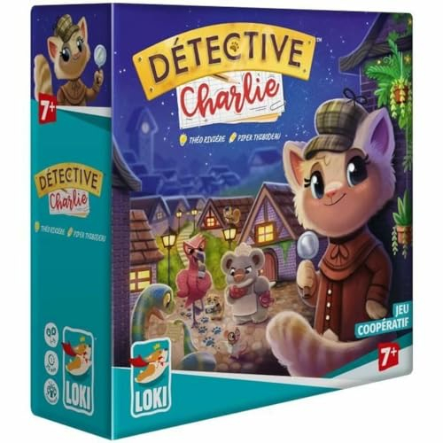 IELLO Detective Charlie – Un Jeu d’enquête coopératif pour Enfants dès 7 Ans ! Aidez Charlie à résoudre des mystères en interrogeant Les Suspects – Un Jeu d’Observation et de logique Accessible.