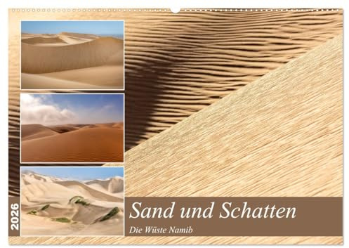 Sand und Schatten (Wandkalender 2026 DIN A2 quer), CALVENDO Monatskalender: Über die Magie der Wüste Namib (CALVENDO Natur)