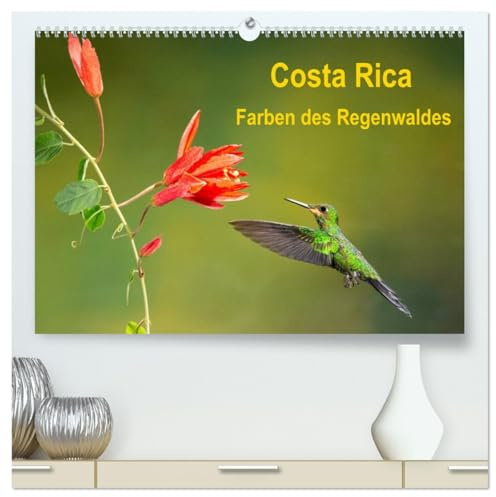 Costa Rica - Farben des Regenwaldes (hochwertiger Premium Wandkalender 2026 DIN A2 quer), Kunstdruck in Hochglanz: Farbenprächtige Bilder der Flora und Fauna Costa Ricas (CALVENDO Orte)