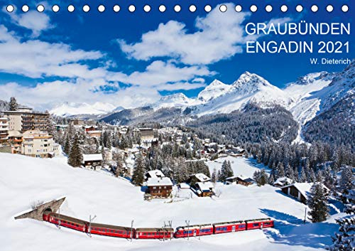 Graubünden Engadin 2021 (Tischkalender 2021 DIN A5 quer): Graubünden mit dem Engadin in 13 faszinierenden Aufnahmen (Monatskalender, 14 Seiten ) (CALVENDO Orte)