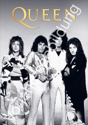 Queen Posterkalender 2026: Großer Wandkalender mit beeindruckenden Bildern der Kultband um den legendären Frontman Freddy Mercury. Rock-Kalender im Format 29,7 x 42 cm