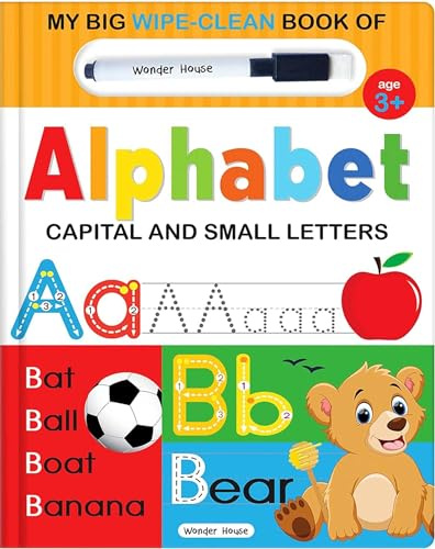 My Big Wipe And Clean Book of Alphabet for Kids : Capital And Small Letters
