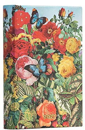 Paperblanks 12-Monatskalender 2021 Butterfly Garden | Tagesplaner | Mini (98 × 140 mm)