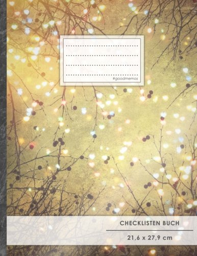 Checklisten-Buch: DIN A4 • 70+ Seiten, Soft Cover, Register, Herzen • #GoodMemos • 18 Checkboxen + Platz für Notizen/Seite (inkl. Register mit Datum uvm.)
