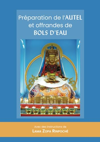 Préparation de l'autel et offrande de bols d'eau