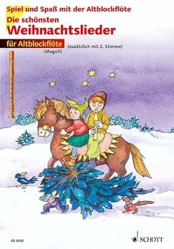 Die schönsten Weihnachtslieder: sehr leicht bearbeitet. 1-2 Alt-Blockflöten. (Spiel und Spaß mit der Blockflöte)