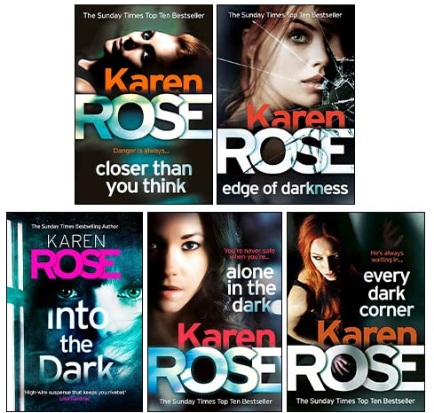 The Cincinnati Series Lot de 5 livres par Karen Rose (Closer Than You Think, Alone in the Dark, Every Dark Corner, Edge of Darkness, Into the Dark)
