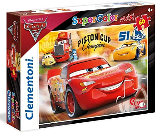 Clementoni 26424 Cars 3 - Maxi Puzzle, 60 Teile