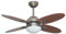 Bastilipo - Ventilador techo bronce envejecido con mando a distancia, diámetro 105 cm, Bermeo Cuero