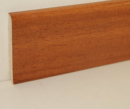 Hobby Legno - Battiscopa Rivestito In Legno Di Doussiè Verniciato mm. 82X13X2400 (Prezzo Per ml. 4, 80)