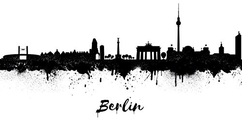 Kunstbruder Poster von Berlin Berliner Stadt Städte Cologne by Dichyk Zimmerposter - Schwarz/Weiss - Wandposter Streetart 30x40cm