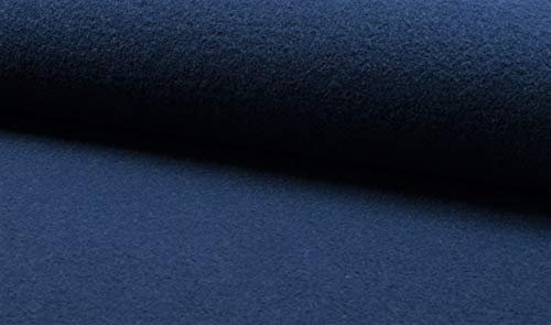 Walkloden, Walkstoff, 100% Wolle, Meterware, 0,5m, Loden, Trachtenstoffe, Wollwalk, Wollwalk (Jeansblau)