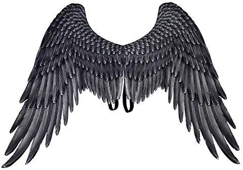 Proumhang Carnaval Mardi Gras Unisex Halloween Oversize Negro Ángel Alas Pintura sobre Tela 45 * 75 * 105cm
