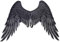 Proumhang Carnaval Mardi Gras Halloween Unisexe surdimensionné Noir Ailes d'ange Peinture sur Toile