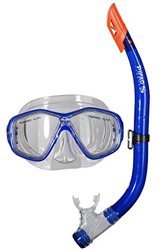 PiNAO Sports - Tauchset für Kinder, Blau (52012) [Tauchermaske, Tauchen, Schnorchel, aus Liquid Silikon, Schnorchelset, Schnorcheln, Kinderschnorchel]