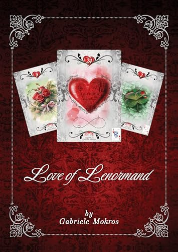 The Love of Lenormand – Lenormand Orakelkarten – Kartendeck in dekorativer Box mit 36 Karten mit roter Folienprägung