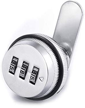 Shenxay - Lucchetto con Combinazione a 3 cifre, per Cassette postali e Cassette postali, 7/8 Argento.