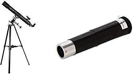 Bresser Refraktor Teleskop Taurus NG 90/900 mit Smartphone Kamera Adapter und Objektiv-Sonnenfilter & Teleskop Umkehrlinse 1,5X 31,7 mm (1.25) für aufrechte und seitenrichtige Naturbeobachtungen