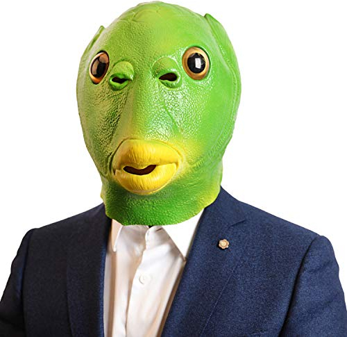 CreepyParty Fisch Maske Tier Latex Vollkopf Realistische Masken Für Halloween Karneval Kostüm Party Parade