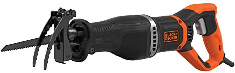 BLACK+DECKER BES301K Scie sabre 7 A avec support de branche amovible