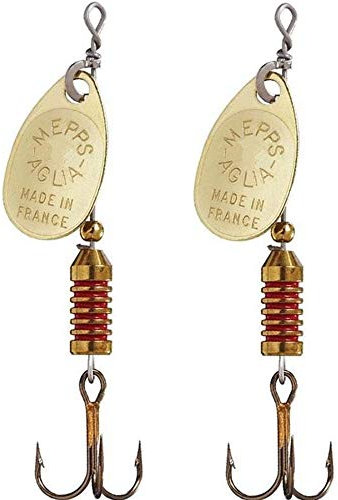Mepps 2 X cuillers Aglia Or Taille n°3/6,5 g