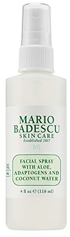 Mario Badescu Setting Facial Spray Mist mit Aloe & Kokosnusswasser, erfrischendes und feuchtigkeitsspendendes Make-up-Spray, alkoholfrei, parfümfrei, farbstoff- und sulfatfrei