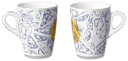 OMADA Design Set 2 Mug, Tazza per Latte, Caffè Americano, in Plastica Infrangibile, Linea Plexart